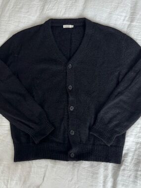 Suitsupply Black V-Neck Button Cardigan